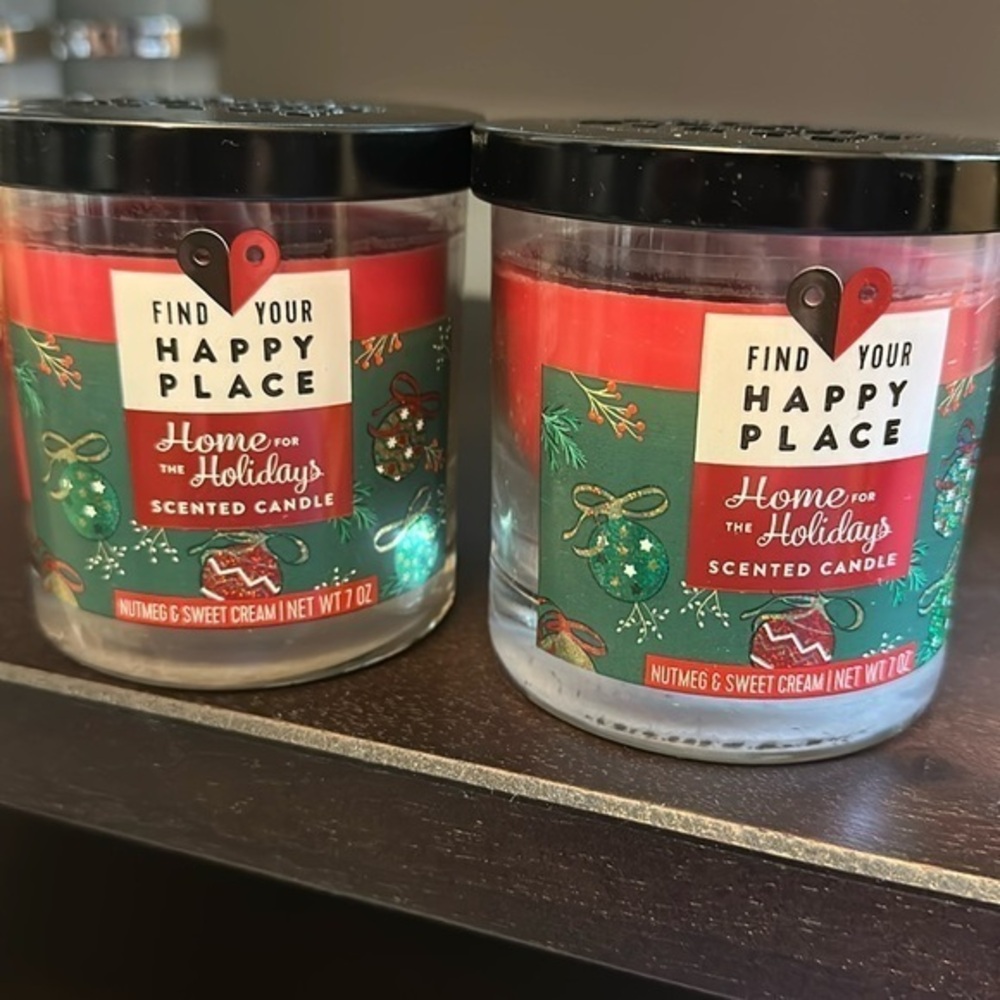 Find your happy place candles - home for the holidays nutmeg & sweet cream